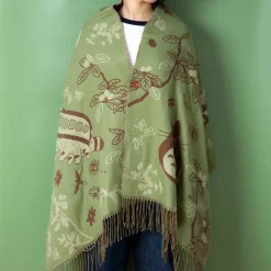 Maison Ghibli Outfits-Light Green Stole Totoro & Catbus - My Neighbor Totoro