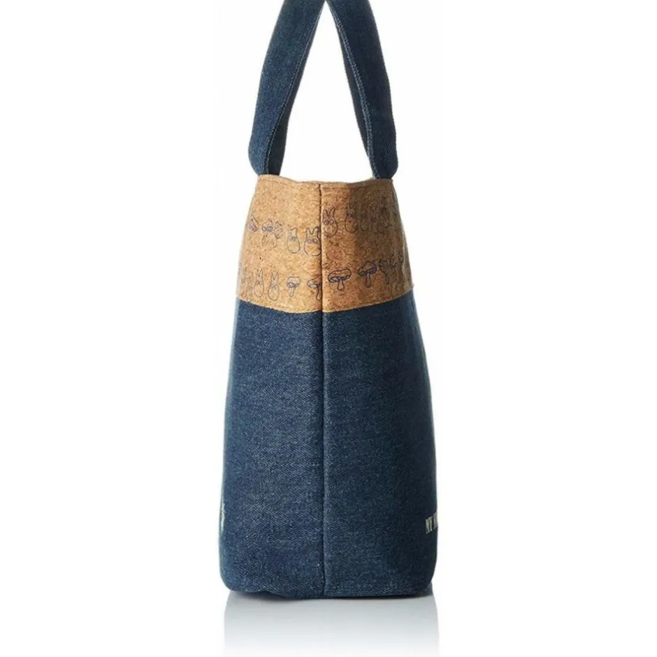 Maison Ghibli Kitchenware-Lunch Bag Cork & Denim Style - My Neighbor Totoro