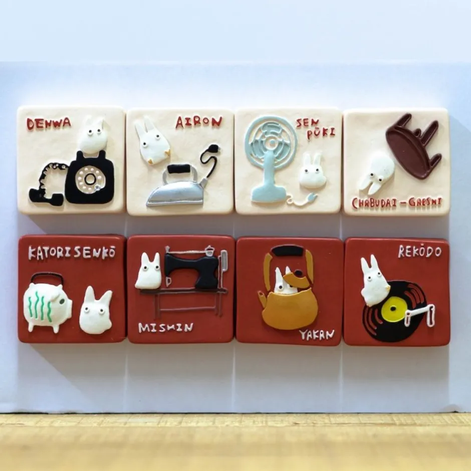 Maison Ghibli Magnets-Magnet Retro Totoro White My Neighbor Totoro