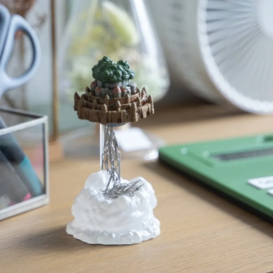 Maison Ghibli Statues-Magnetic Paper Clip Holder Flying Castle - Castle In The Sky