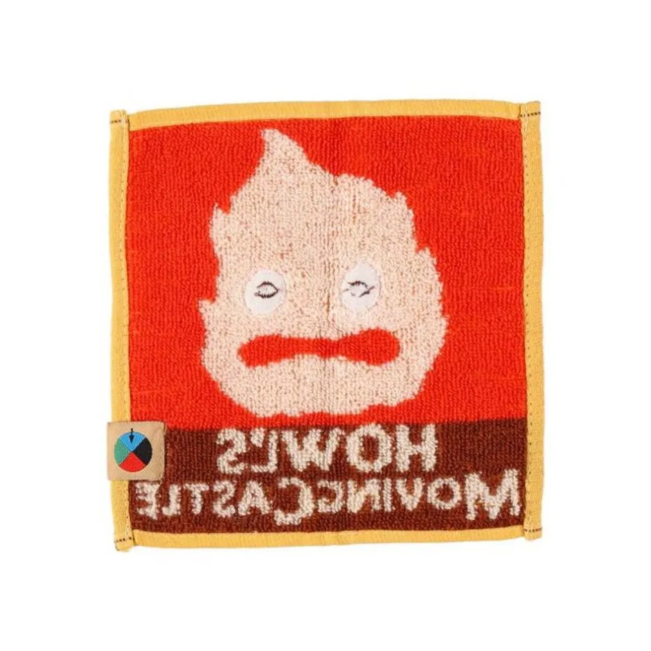 Maison Ghibli Household Linen-Mame Mini Towel Calcifer 15X15 Cm - Howl'S Moving Castle