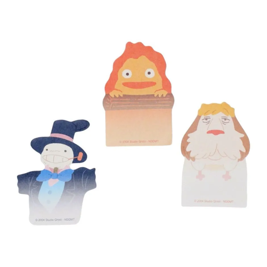 Maison Ghibli Small Equipment-Memo Set Calcifer, Heen & Navet - Howl'S Moving Castle