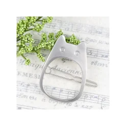 Maison Ghibli Jewellery-Metal Hair Clip White Totoro - My Neighbor Totoro