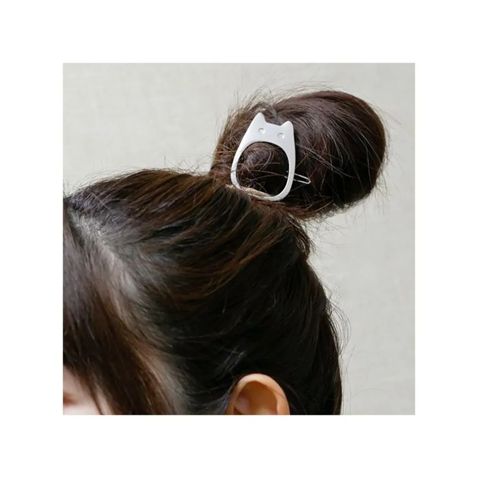 Maison Ghibli Jewellery-Metal Hair Clip White Totoro - My Neighbor Totoro
