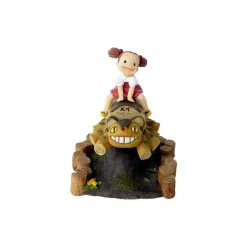 Maison Ghibli Statues-Mini Figure Mei And Cat Bus Wooden House - My Neighbor Totoro