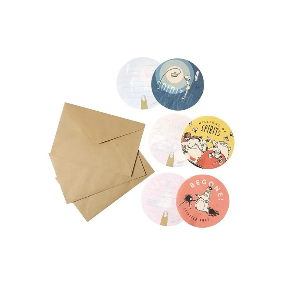 Maison Ghibli Postcards And Letter Papers-Mini Letter Set Pastels - Spirited Away