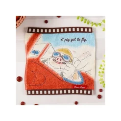 Maison Ghibli Household Linen-Mini Towel Celluloid Marco'S Seaplane - Porco Rosso