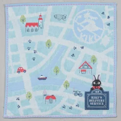 Maison Ghibli Household Linen-Mini Towel City Map 25X25 Cm - Kiki'S Delivery Service