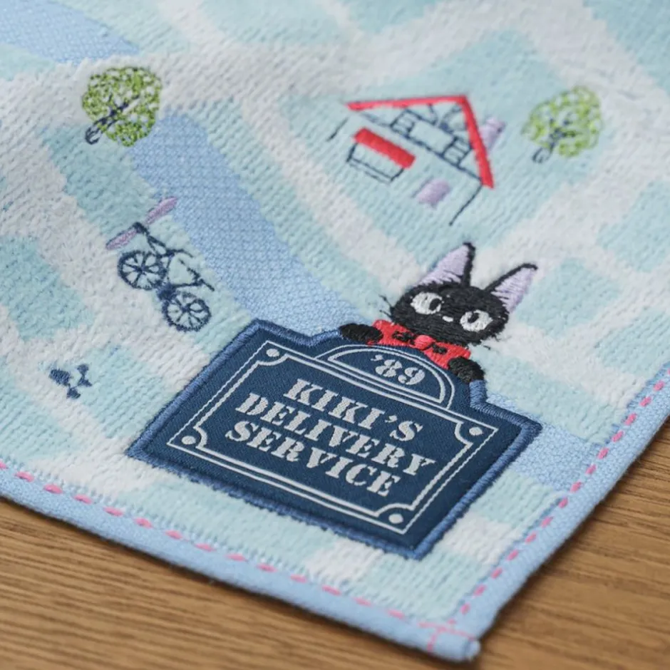 Maison Ghibli Household Linen-Mini Towel City Map 25X25 Cm - Kiki'S Delivery Service