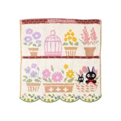 Maison Ghibli Household Linen-Mini Towel Jiji And Her Favourite Flowers 25X25 - Kiki'S Delivery Ser