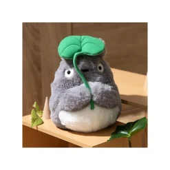 Maison Ghibli Nakayoshi Plush-Nakayoshi Plush Big Totoro With Leaf - My Neighbor Totoro