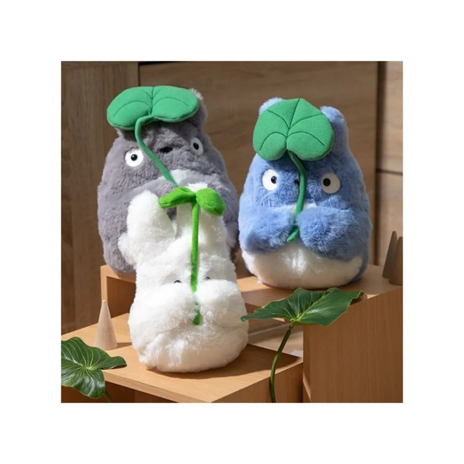 Maison Ghibli Nakayoshi Plush-Nakayoshi Plush Big Totoro With Leaf - My Neighbor Totoro