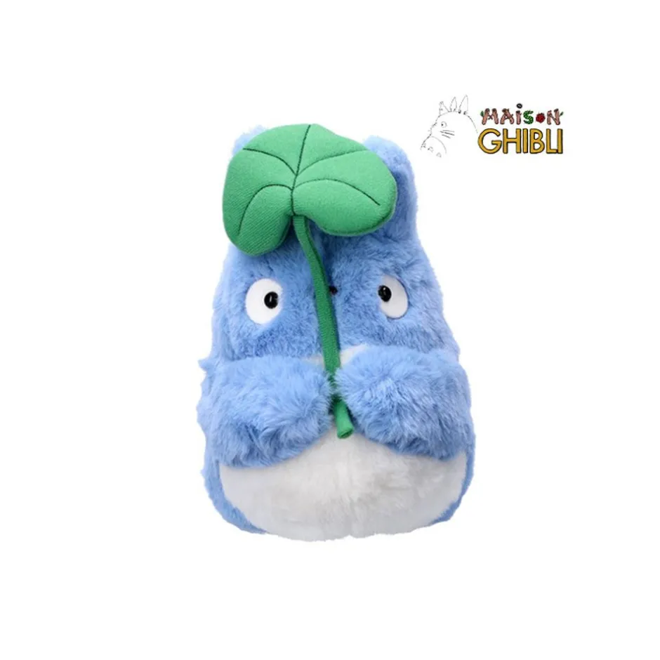 Maison Ghibli Nakayoshi Plush-Nakayoshi Plush Medium Totoro With Leaf - My Neighbor Totoro
