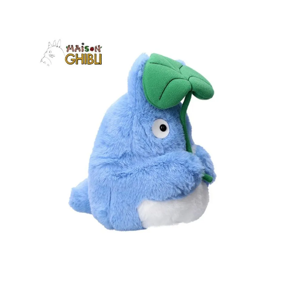 Maison Ghibli Nakayoshi Plush-Nakayoshi Plush Medium Totoro With Leaf - My Neighbor Totoro