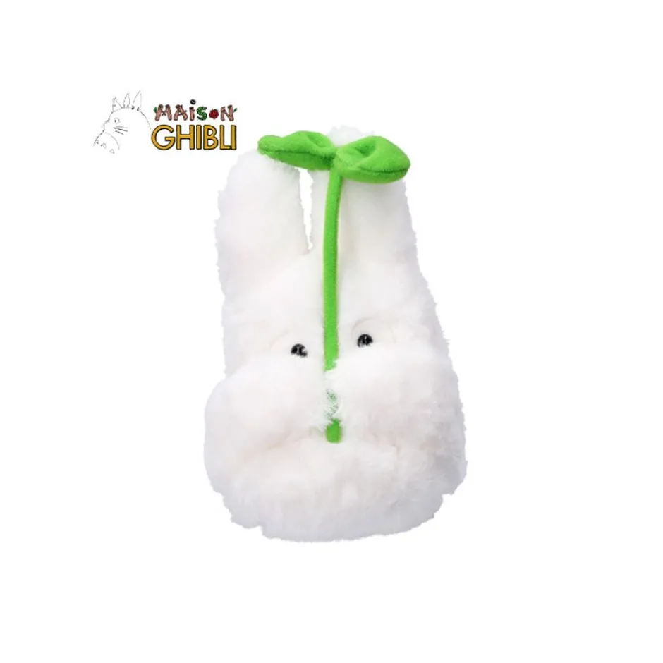 Maison Ghibli Nakayoshi Plush-Nakayoshi Plush Small Totoro With Leaf - My Neighbor Totoro