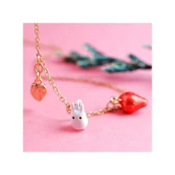 Maison Ghibli Jewellery-Necklace Strawberry And White Totoro - My Neighbor Totoro
