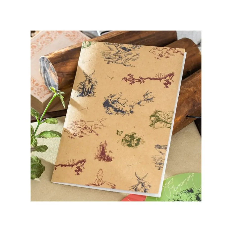 Maison Ghibli Notebooks And Notepads-Notebook B6 Animals In The Forest - Princess Mononoke
