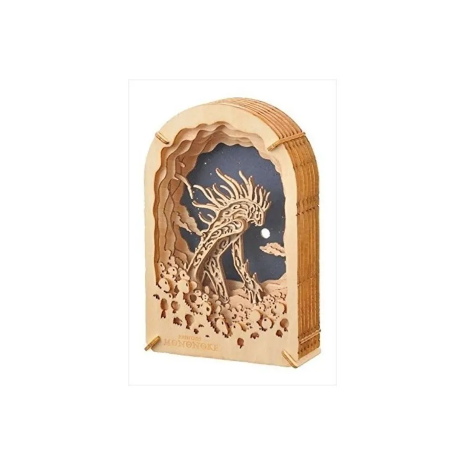 Maison Ghibli Arts And Crafts-Paper Theater Wood Style Night Walker - Princess Mononoke