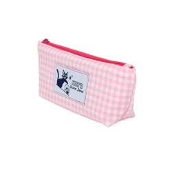 Maison Ghibli Storage-Pink Checkered Pencil Case - Kiki'S Delivery Service