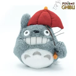 Maison Ghibli Classic Plush-Plush Totoro With Red Umbrella - My Neighbor Totoro