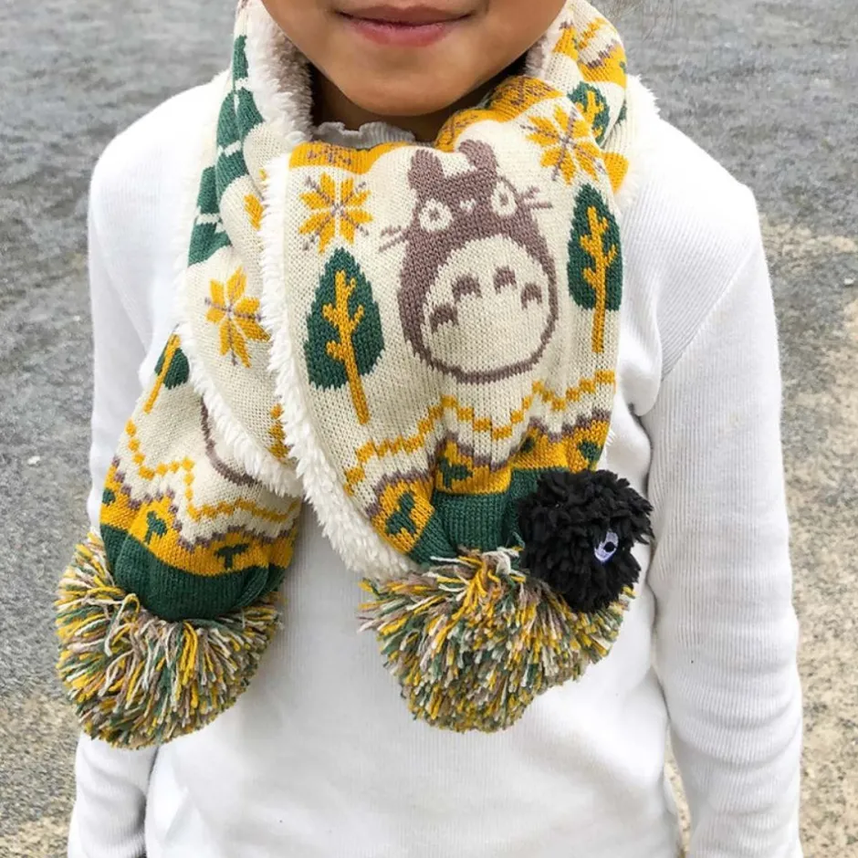 Maison Ghibli Outfits-Pom Pom Scarf Totoro & Soot Sprites - My Neighbor Totoro