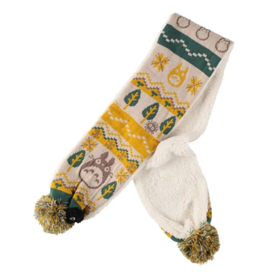 Maison Ghibli Outfits-Pom Pom Scarf Totoro & Soot Sprites - My Neighbor Totoro