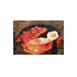 Maison Ghibli Postcards And Letter Papers-Postcard Calcifer Bacon & Egg - Howl'S Moving Castle