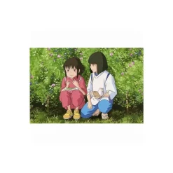 Maison Ghibli Postcards And Letter Papers-Postcard Chihiro & Haku Onigiri - Spirited Away