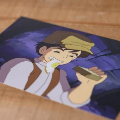 Maison Ghibli Postcards And Letter Papers-Postcard Pazu Snack - Castle In The Sky