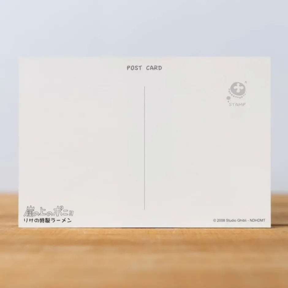 Maison Ghibli Postcards And Letter Papers-Postcard Ponyo & Sosuke Ramen - Ponyo On The Cliff