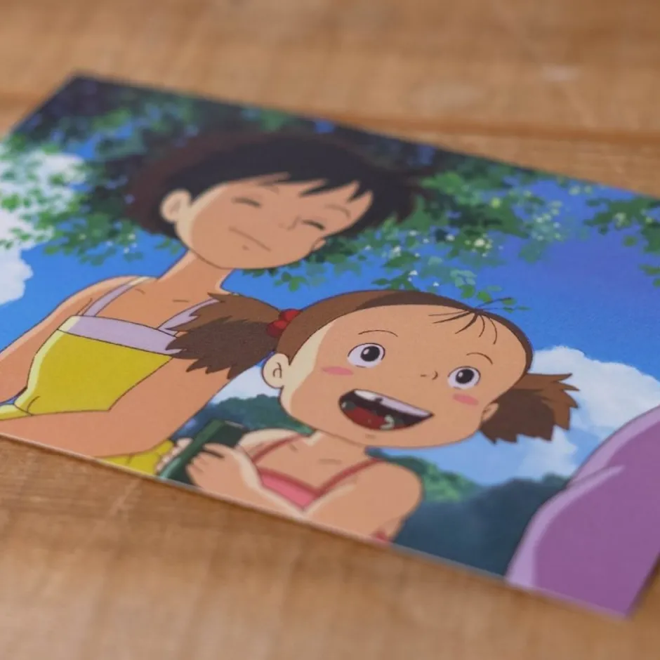 Maison Ghibli Postcards And Letter Papers-Postcard Satsuki & Mei Snack - My Neighbor Totoro