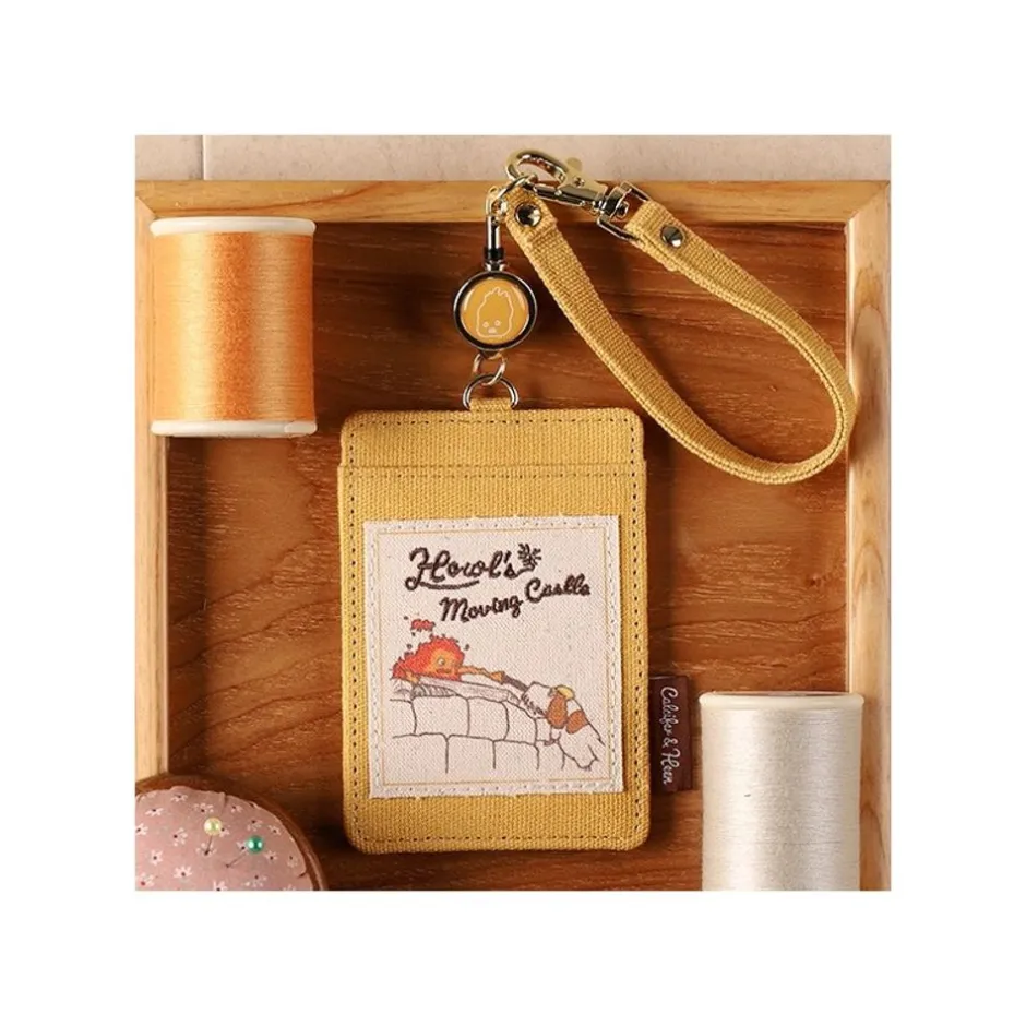 Maison Ghibli Accessories-Pouch Card Holder Calcifer & Heen - Howl'S Moving Castle