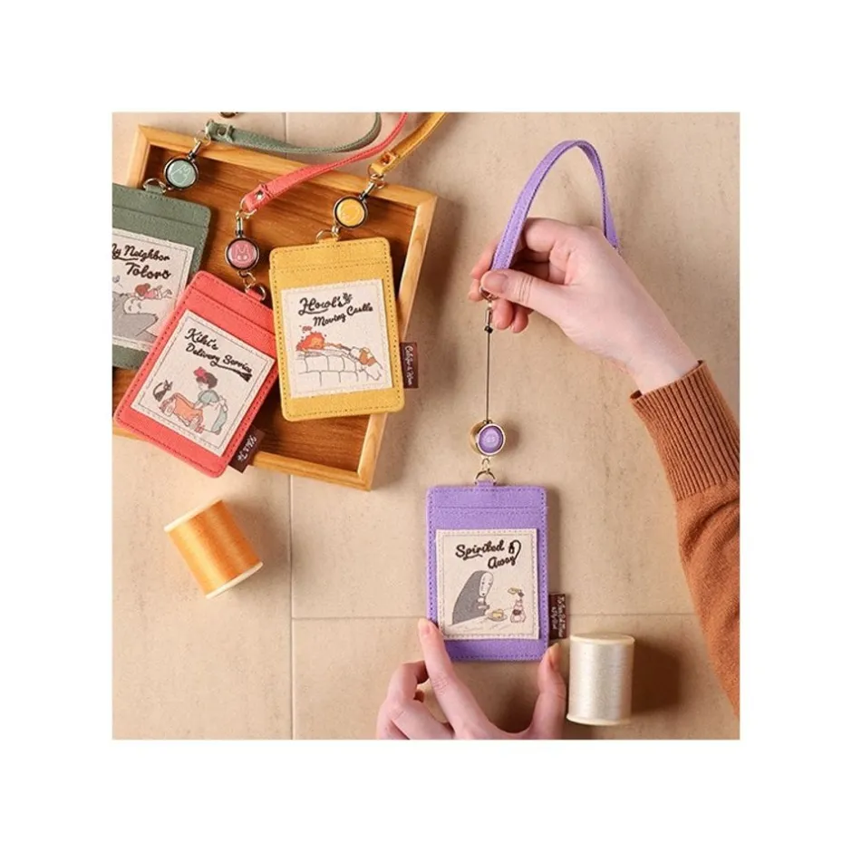 Maison Ghibli Accessories-Pouch Card Holder Calcifer & Heen - Howl'S Moving Castle