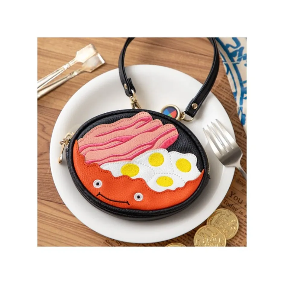 Maison Ghibli Accessories-Purse Calcifer & Bacon And Egg - Howl'S Moving Castle