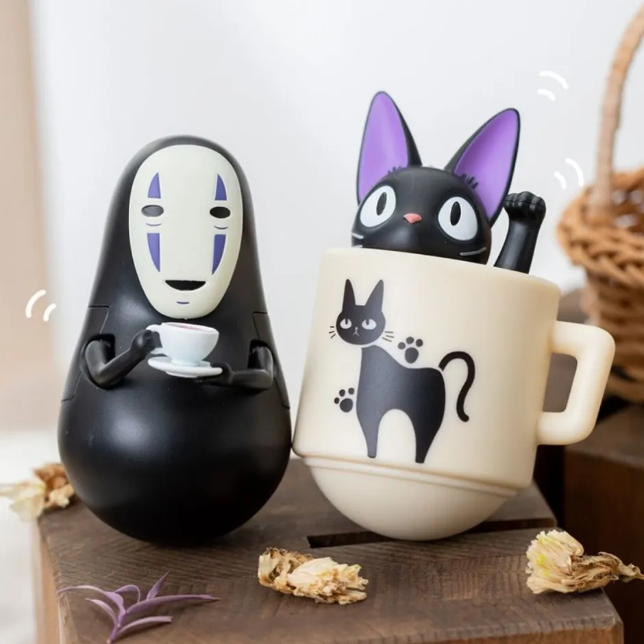 Maison Ghibli Toys-Round Bottomed Figurine Kiki With Her Mug - Kiki'S Delivery Service