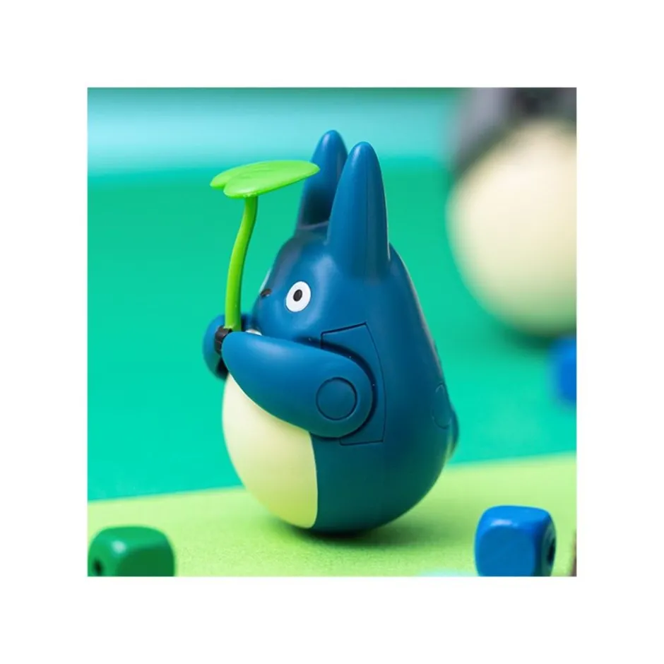 Maison Ghibli Toys-Round Bottomed Figurine Middle Totoro With Leaf - My Neighbor Totoro