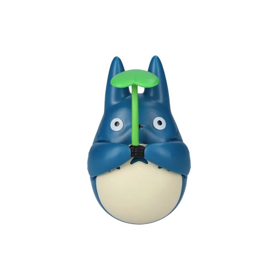 Maison Ghibli Toys-Round Bottomed Figurine Middle Totoro With Leaf - My Neighbor Totoro