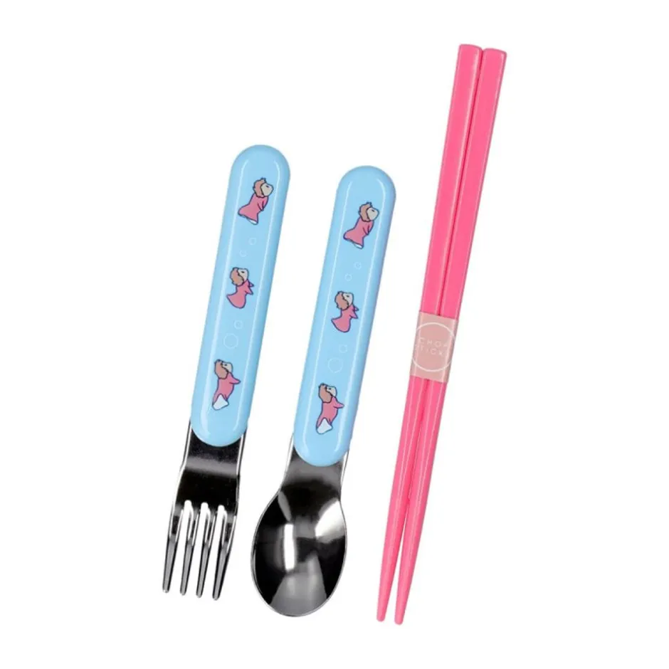 Maison Ghibli Kitchenware-Set Chopsticks Spoon Fork Ponyo In The Ocean - Ponyo On The Cliff