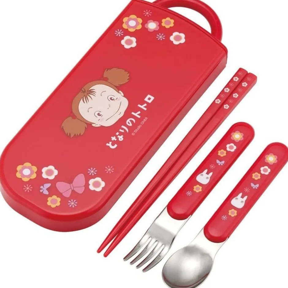 Maison Ghibli Kitchenware-Set Chopsticks Spoon Fork Mei Red - My Neighbor Totoro