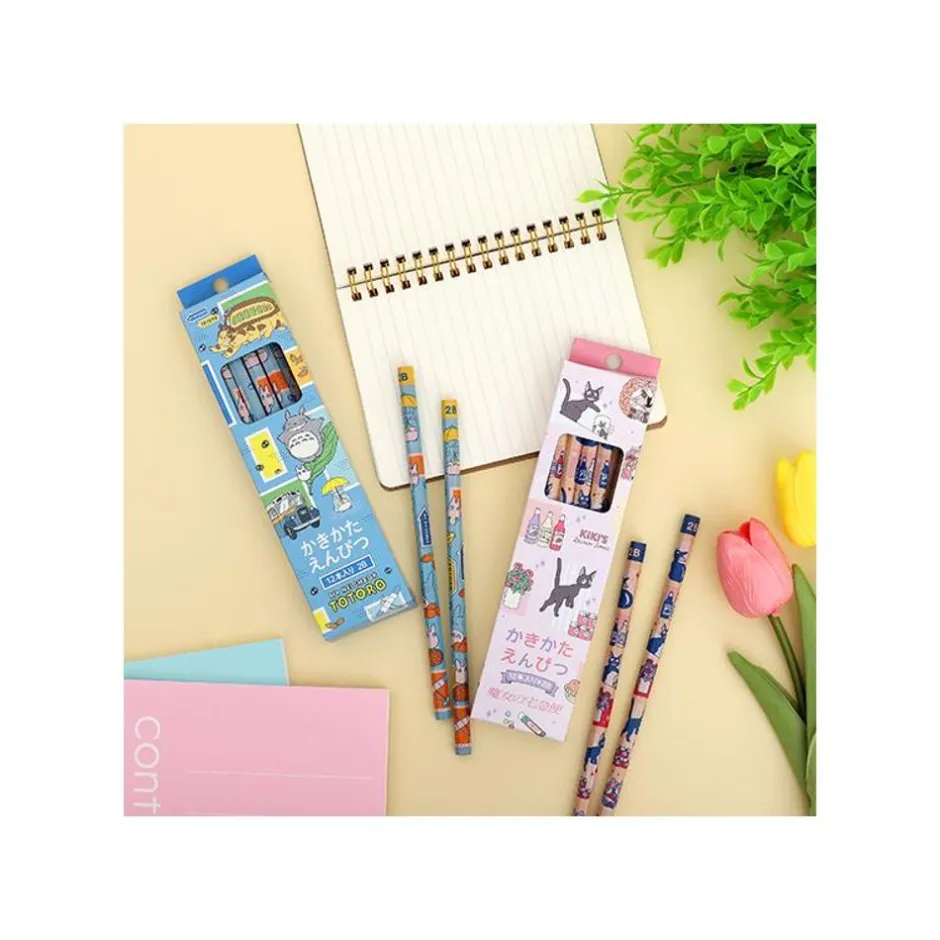 Maison Ghibli Writing-Set Of 12 2B Pencils Jiji & Kiki Shopping - Kiki'S Delivery Service