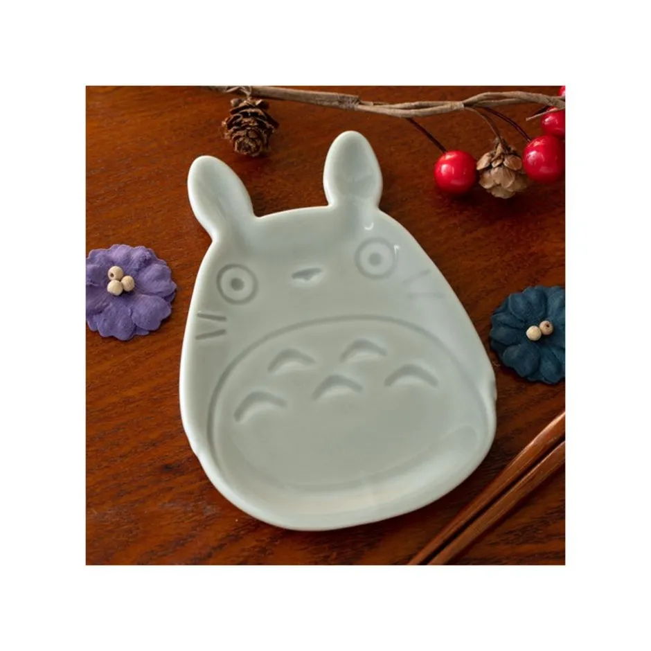 Maison Ghibli Kitchenware-Small Dessert Plate Big Totoro Shape - My Neighbor Totoro