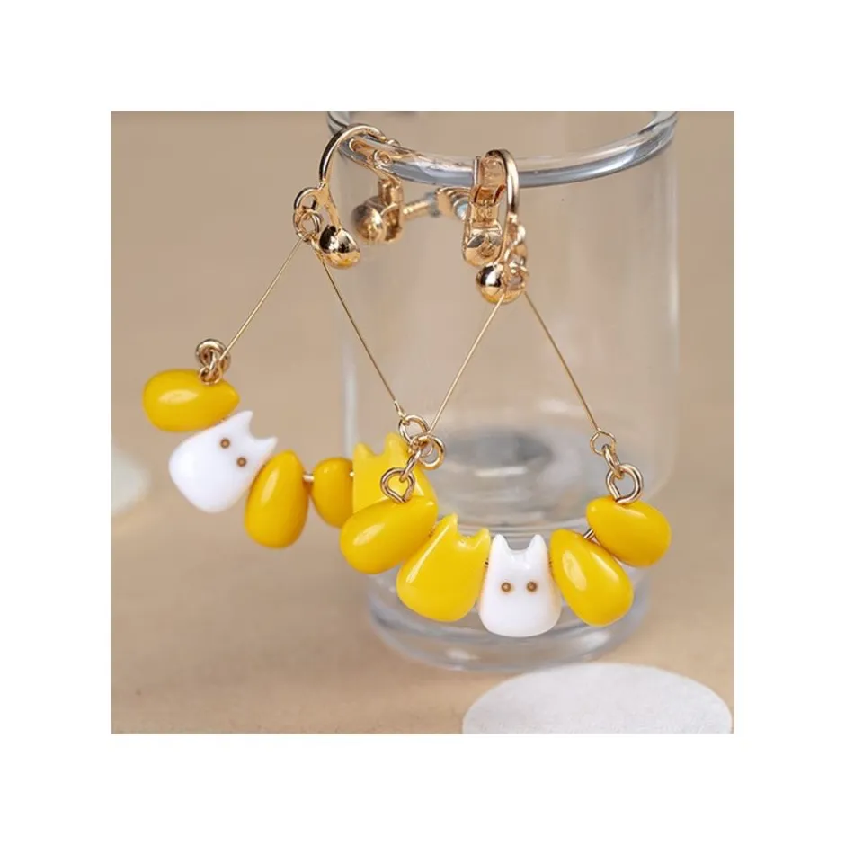 Maison Ghibli Jewellery-Small Totoro & Corn Clipped Earrings - My Neighbor Totoro