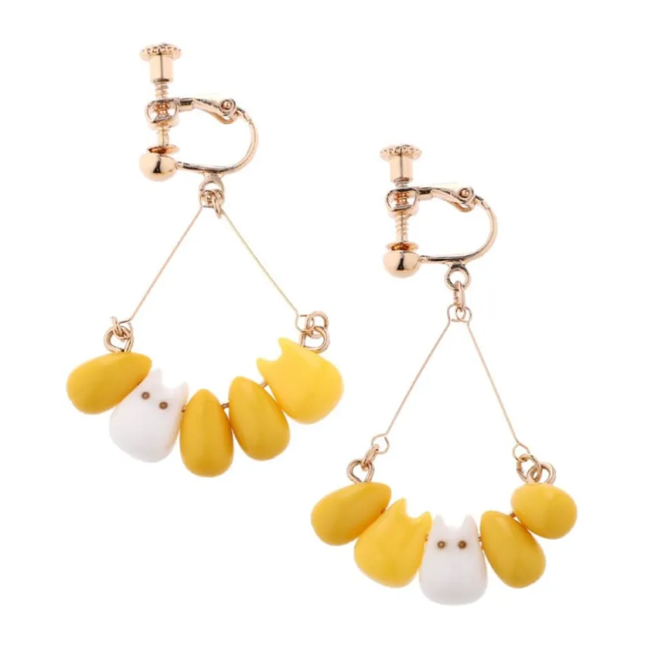 Maison Ghibli Jewellery-Small Totoro & Corn Clipped Earrings - My Neighbor Totoro