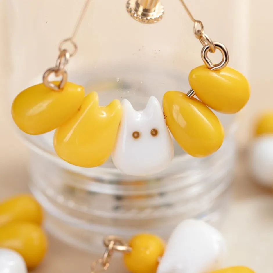 Maison Ghibli Jewellery-Small Totoro & Corn Clipped Earrings - My Neighbor Totoro