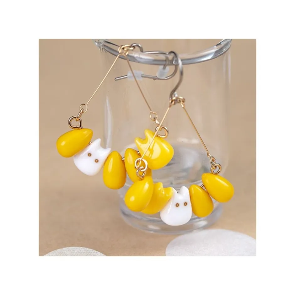 Maison Ghibli Jewellery-Small Totoro & Corn Pierced Earrings - My Neighbor Totoro