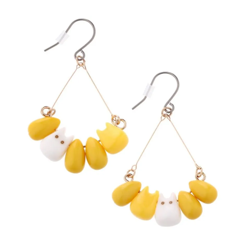 Maison Ghibli Jewellery-Small Totoro & Corn Pierced Earrings - My Neighbor Totoro