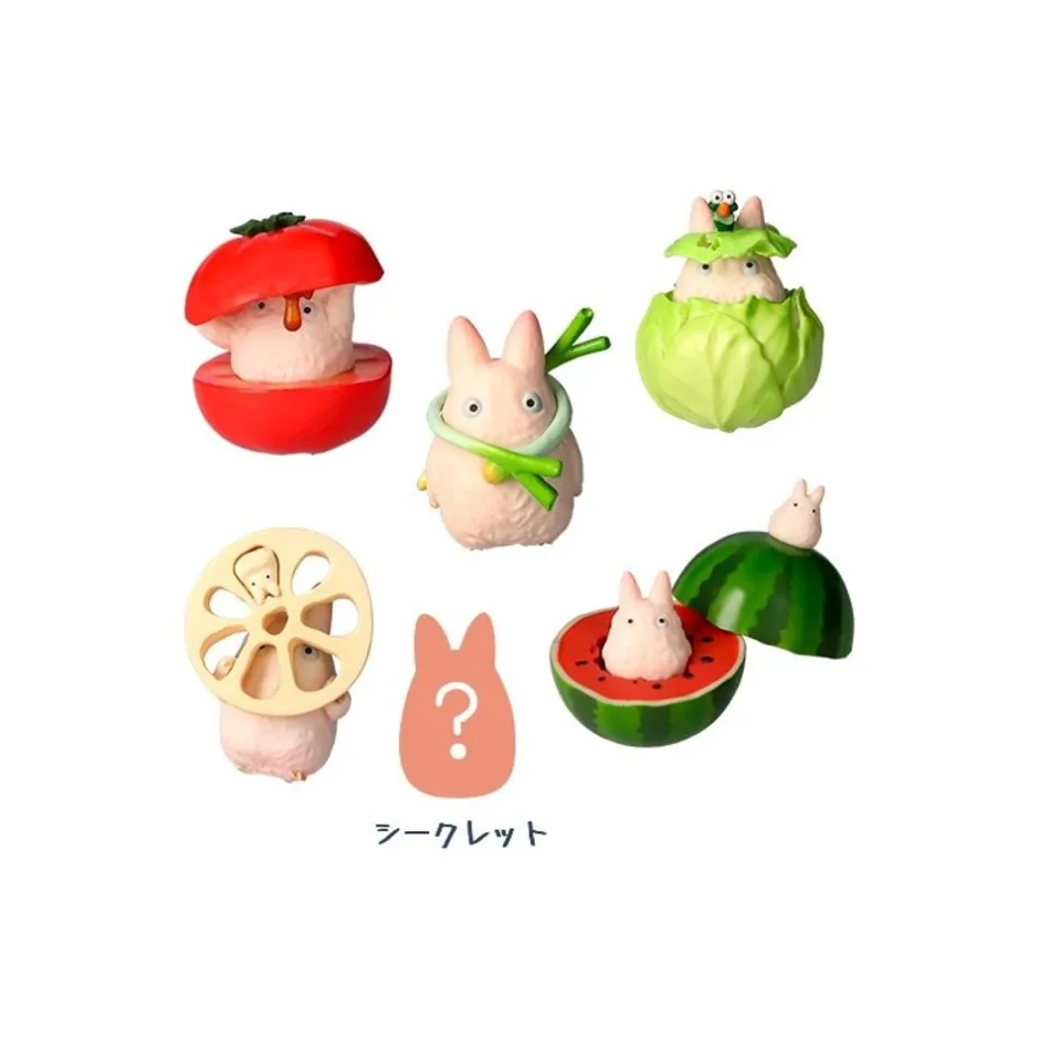 Maison Ghibli Figurines-Small Totoro & Vegetables Collect Of 6 Figurines - My Neighbor Totoro