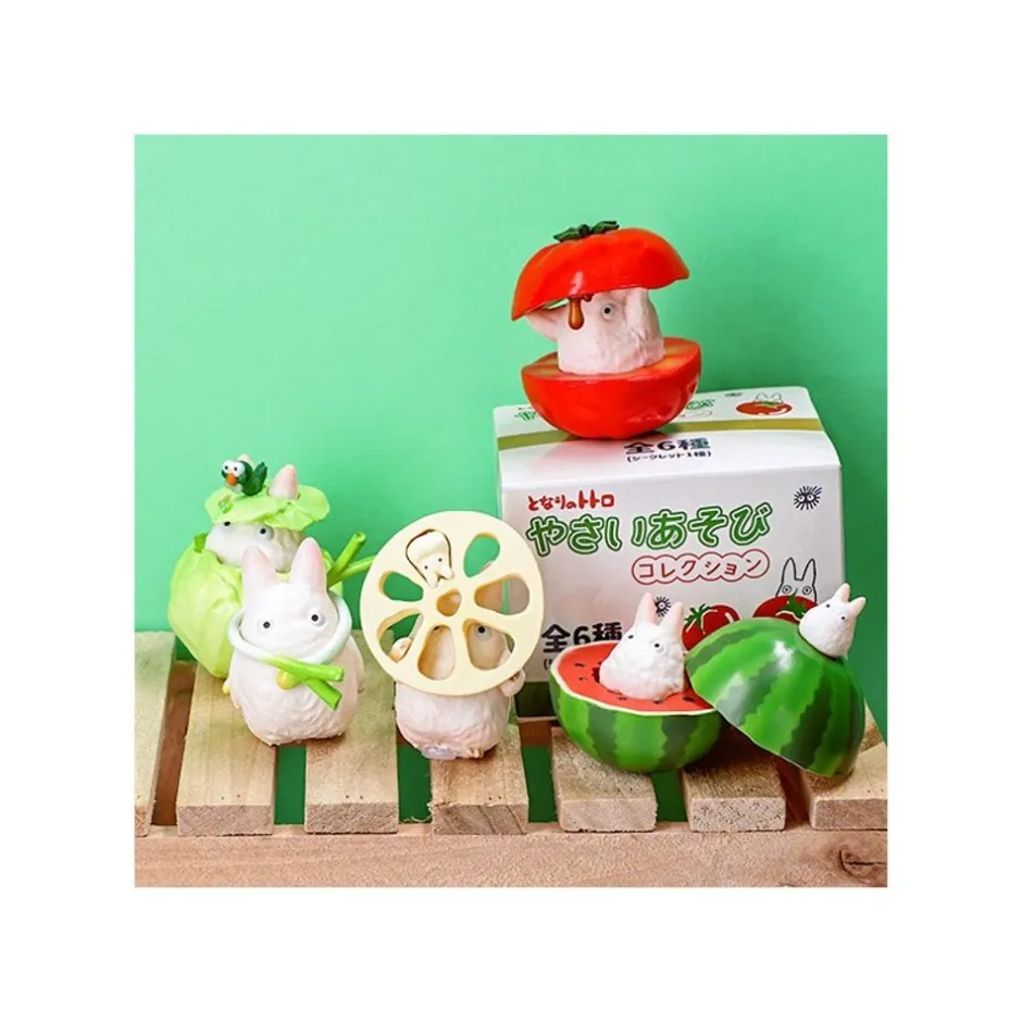Maison Ghibli Figurines-Small Totoro & Vegetables Collect Of 6 Figurines - My Neighbor Totoro