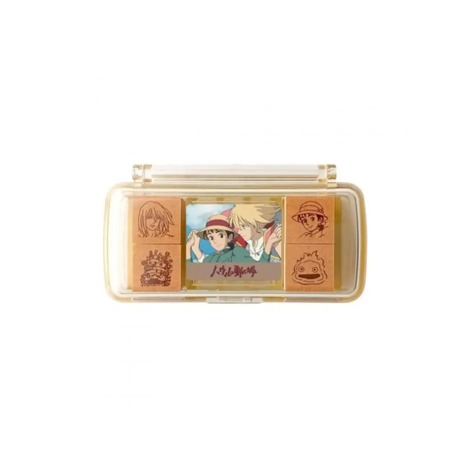 Maison Ghibli Small Equipment-Sophie & Hauru Mini Stamp Set Red - Howl'S Moving Castle