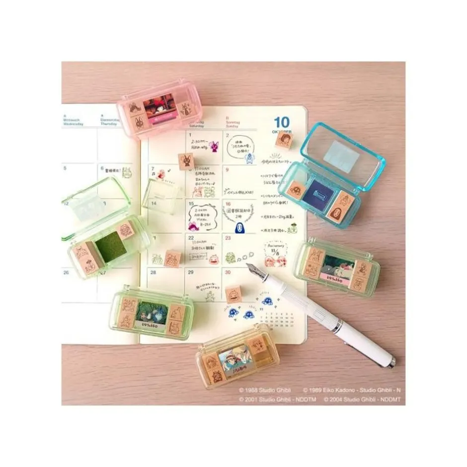 Maison Ghibli Small Equipment-Sophie & Hauru Mini Stamp Set Red - Howl'S Moving Castle